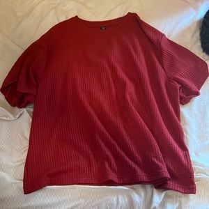 Shein plus size plain red shirt